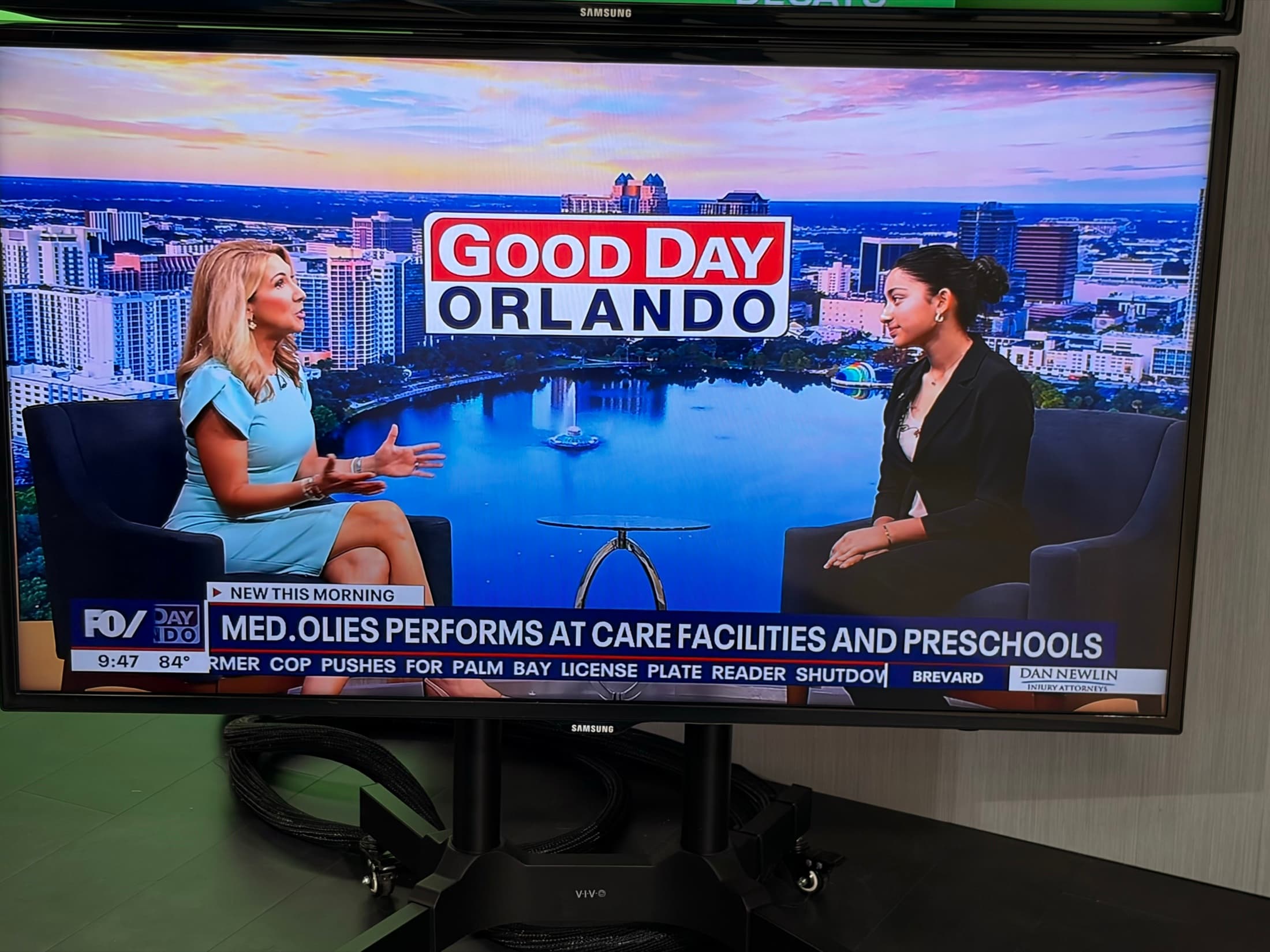 Good Day Orlando broadcast covering Medolies' community performances